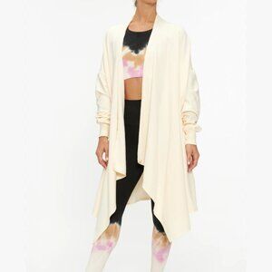 Electric & Rose | Traveler Sweatshirt Cardigan in Cream Open front Cardigan